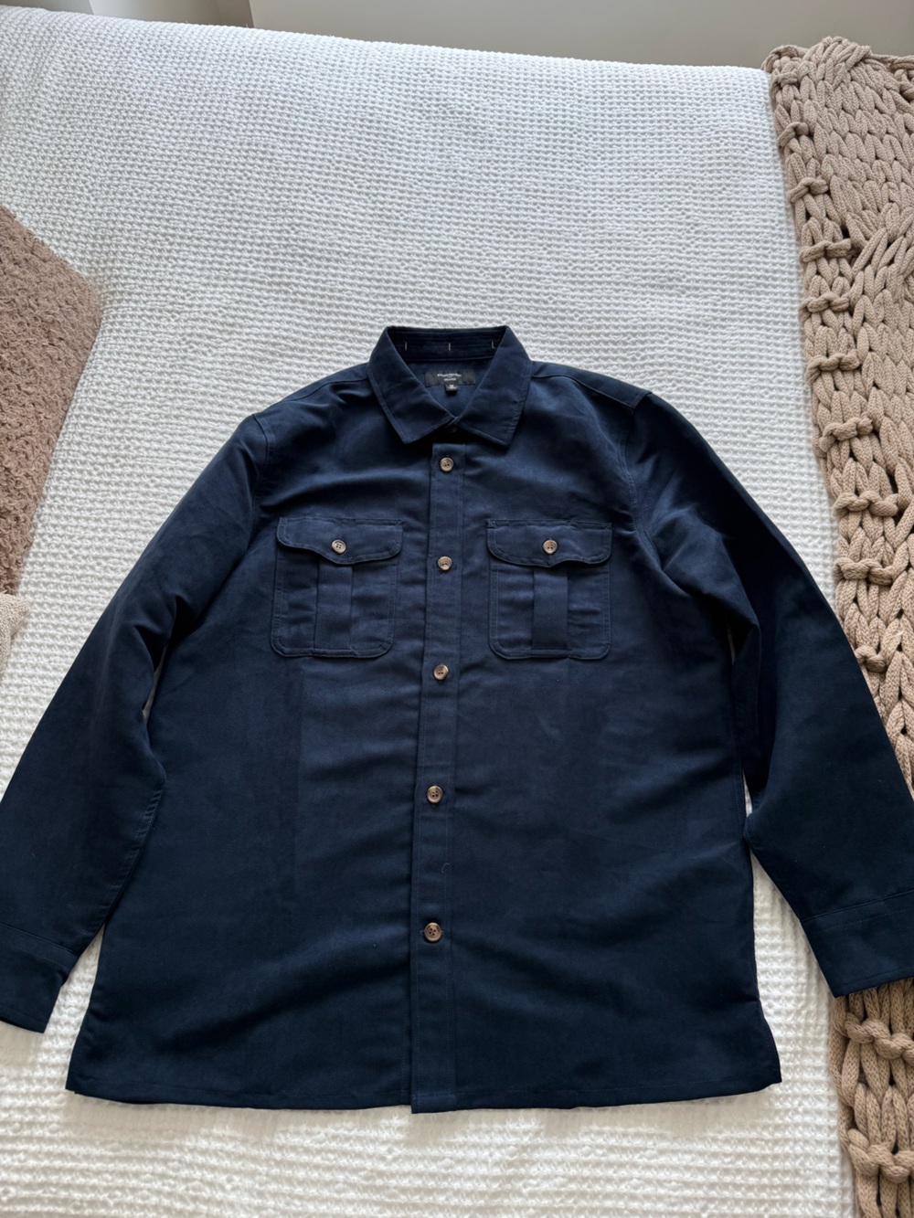 Banana Republic Navy Button-Up Military Field Jacket